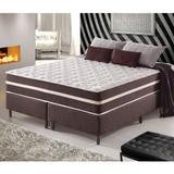 Conjunto Cama Box + Colchão Queen Size Classic Molas Superlastic 158x198x67 cm Anjos - Anjos do brasil