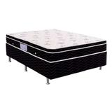 Conjunto Cama Box Light com Colchão Casal Molas Nanolastic Physical (23x138x188) Preto - Ortobom