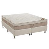 Conjunto Cama Box Light com Colchão King Molas Nanolastic Elegant (27x193x203) Bege - Ortobom
