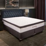 Conjunto Cama Box Queen Size Com Molas Verticoil 1,58 m Sorrento - Simbal