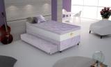 Conjunto cama box solteiro e cama auxiliar Coleção Kids Maisa Base Jacquard bonnel 1,88 Gazin - Gazin colchões