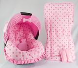 Conjunto Capa Para Bebê Conforto E Capa De Carrinho Coroa Rosa - Alan pierre baby