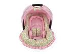 Conjunto Capa Para Bebê Conforto Floral Rosa com Bege Com Acolchoado Extra - Alan pierre baby