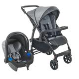 Conjunto Carrinho Primus K + Bebê Conforto Tour Evol Mesclado Cinza Burigotto