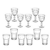 Conjunto Casual 06 Copos 420 ml e 06 Taças 310 ml Class Home