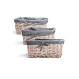 Conjunto Cesto Half Branco Mescla com 3 Peças - Casa etna
