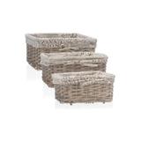 Conjunto Cesto Half Cinza Mescla com 3 Peças - Casa etna