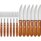 Conjunto Churrasco Garfo E Faca 12 Peças Jumbo Mor
