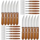Conjunto Churrasco Garfo E Faca 24 Peças Jumbo Mor
