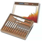 Conjunto Churrasco Inox 14 Peças Polywood Tramontina