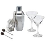Conjunto Cocktail Bar Luxe Lounge Mini Martini 6 Peças Kitchen Craft