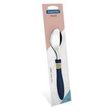Conjunto Colher Mesa Inox 2 Peças CorC Azul - Tramontina
