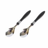 Conjunto Colher Mesa Inox 2 Peças CorC Preto - Tramontina
