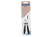 Conjunto colheres cha 2 pcs cor e cor preto laminas de aco inox e cabos de polipropileno tramontina