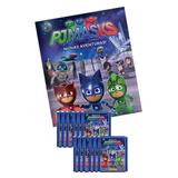 Conjunto com 1 Álbum Brochura + 12 Envelopes de Figurinhas - PJ Masks - Panini