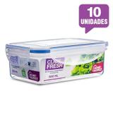 Conjunto Com 10 Potes Herméticos 500Ml Click Fresh