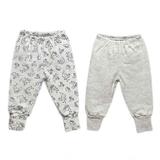 Conjunto com 2 Calças em Moletom Strech Felpado - Dino - Cinza Mescla - BB2