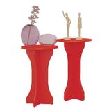 Conjunto com 2 Mesas Laterais Luck Vermelho - Artely
