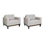 Conjunto com 2 Poltronas Living Cru - Mobly