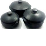 Conjunto Com 3 Panelas de Barro (Nº 1, Nº 2 e Nº 3) - Sisiarte
