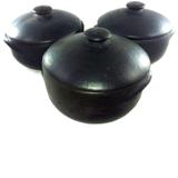 Conjunto com 3 Panelas de Barro nº 1 - sisiarte