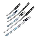 Conjunto Com 3 Peças (Katana, Wakizashi E Tanto) Brancas Master Cutlery