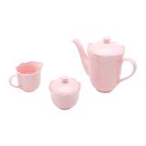 Conjunto com 3 peças para Café de Porcelana Resistente Princess Rosa - Lyor