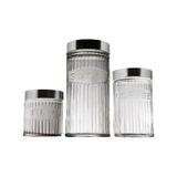 Conjunto com 3 Potes de Vidro com Tampa III - Euro