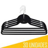 Conjunto Com 30 Cabides Aveludados Ultra Finos Antideslizantes - Members mark