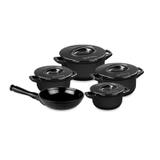 Conjunto com 5 peças Duo Preta - Ceraflame