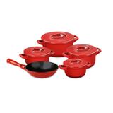 Conjunto com 5 peças Duo Vermelha - Ceraflame