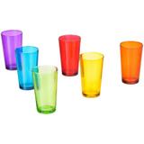 Conjunto com 6 Copos em Vidro Colorido Lines II 6406 Lyor