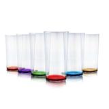 Conjunto Com 6 Copos New Luxor De Vidro com fundo Colorido 300 Ml - Art house