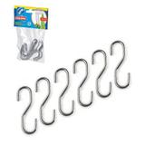 Conjunto com 6 Ganchos Cromado - Arthi