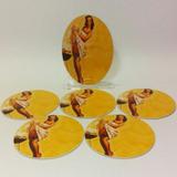 Conjunto com 6 Porta Copos Redondos Pin Up Churrasco - All classics