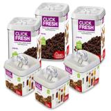 Conjunto Com 6 Potes Para Mantimentos Click Fresh
