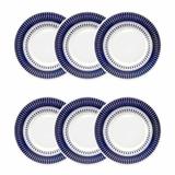 Conjunto com 6 pratos fundos 22cm - actual colb - oxford biona - Oxford daily