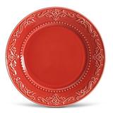 Conjunto com 6 Pratos Rasos Acanthus Vermelho 26cm - Porto brasil cerâmica