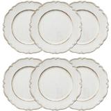 Conjunto com 6 Sousplats de Plástico Moon Branco 33cm Lyor