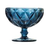 Conjunto Com 6 Taças Coupe Para Champagne Diamond De Vidro Azul 310ml - Lyor