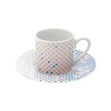 Conjunto com 6 Xícaras P/Café de Porcelana Mosaic 90Ml - Lyor