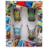 Conjunto copo shot marvel comics - Zona criativa