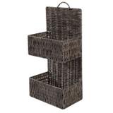 Conjunto d 2 cestos de fibra sintetica para parede 25cm x 15cm x 5 - Btc decor
