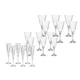 Conjunto de 18 Taças Alexandra/Asio Vidro 190ml / 250ml / 350ml - Rojemac