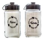 Conjunto de 2 Potes Vidro 300ml (Açucareiro/Farinheiro) - Amare - Vetrolar