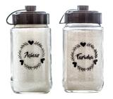 Conjunto de 2 Potes Vidro 300ml (Açucareiro/Farinheiro) - Amare - Vetrolar