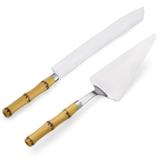 Conjunto de 2 Talheres para Bolo em Aço Inox Bamboo Kenya