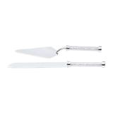 Conjunto de 2 Talheres para Bolo em Zamac Prata Prestige - Rojemac