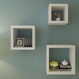 Conjunto de 3 Nichos para Decoração de Ambientes - MDF Laqueado Branco - Casatema