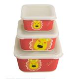 Conjunto de 3 potes para bebê - Leão Eco - Girotondo baby